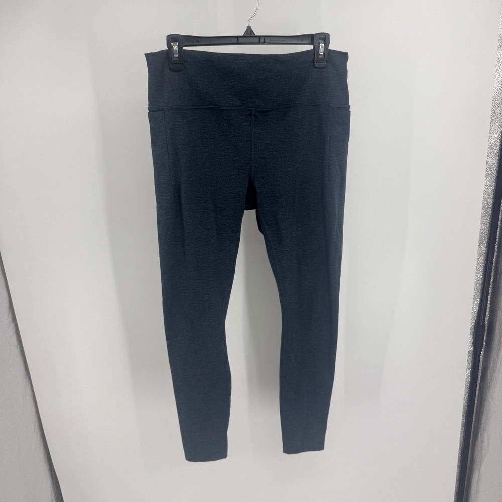 Prana Womens XL‎ Charcoal Heather Grey High Rise Pocket Leggings Gym Full Length